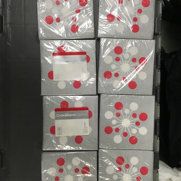 set/8 packages of Festive Snowflake Party Beverage Napkins-16ct per pkg, 128 ttl - Picture 3 of 6